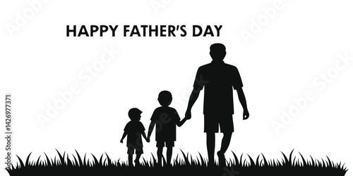 Vector Image Graphic Art Illustration of Happy Fathers Day 2025 Celebration