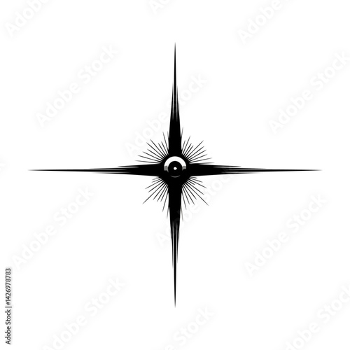 Black Starburst Military Target Icon