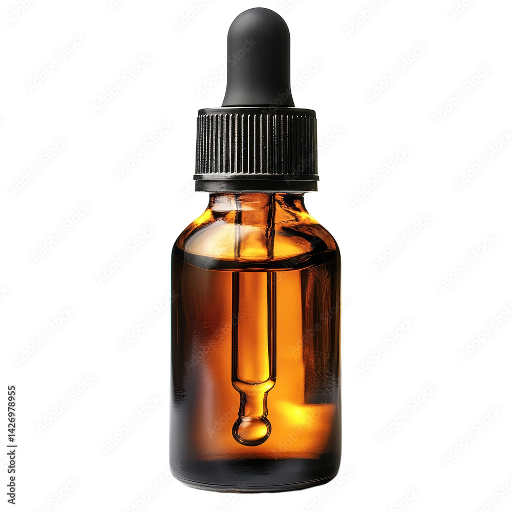 Naklejka premium Beard oil isolated on transparent background.