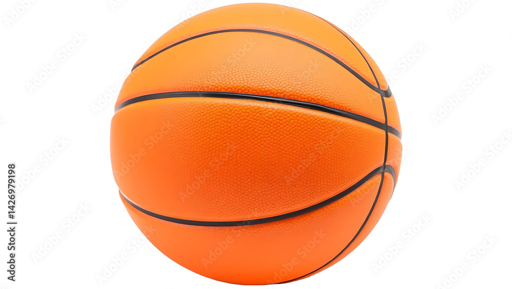 Fototapeta premium The Iconic Orange Sphere: A Close-Up View of a Textured Basketball Ready for Action