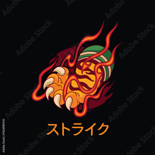 Grpahic Design Artwork Japanese Style
Tiger Illustration 
Transale : Strike