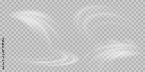Air flow Isolated PNG and vector isolated. Effect of winter air and wind stream waves effect in blue color.