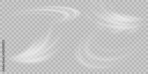 Air flow Isolated PNG and vector isolated. Effect of winter air and wind stream waves effect in blue color.