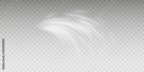 Air flow Isolated PNG and vector isolated. Effect of winter air and wind stream waves effect in blue color.