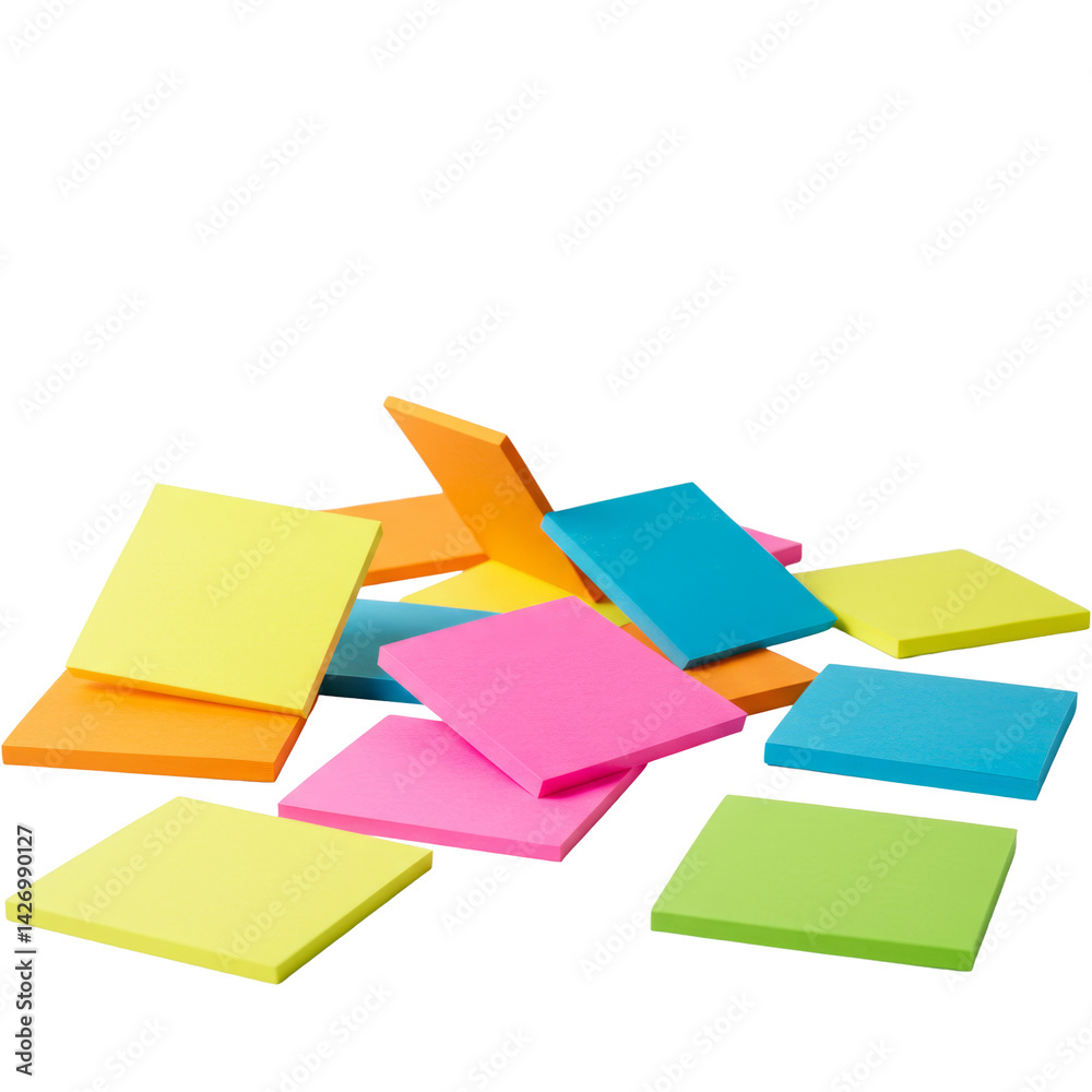 Vibrant assortment of sticky notes, perfect for capturing ideas and reminders in a colorful way. Vibrant assortment of sticky notes, perfect for capturing ideas and reminders in a colorful way.