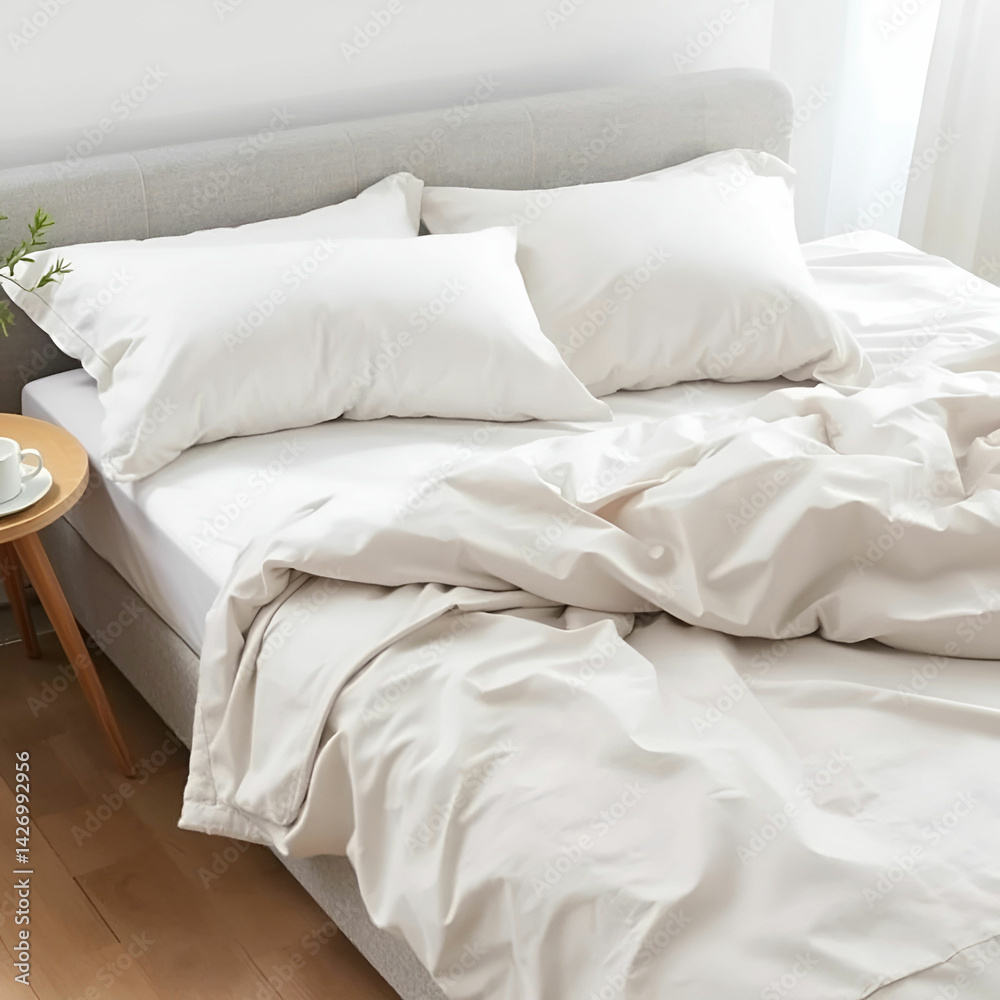 Soft Bedsheets Neatly Spread for a Cozy and Comfortable Sleep Soft Bedsheets Neatly Spread for a Cozy and Comfortable Sleep