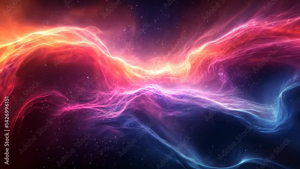 Cosmic Dreamscape with Vibrant Nebula and Stars for Futuristic Design Generative AI