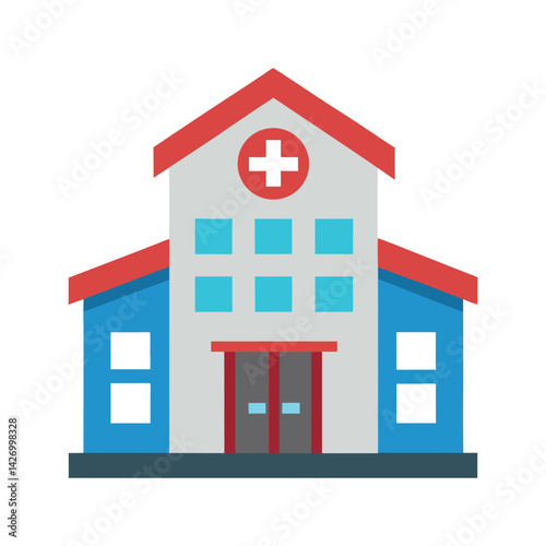 Healthcare Building Color Vector