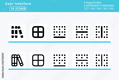 Set of 5 rounded user interface icons,book, section, books, medical, spells, tanakh, user