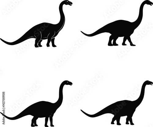 Brontosaurus Silhouette vector
