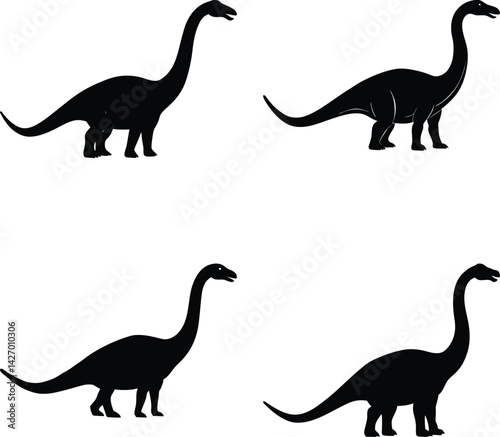 Brachiosaurus Silhouette vector