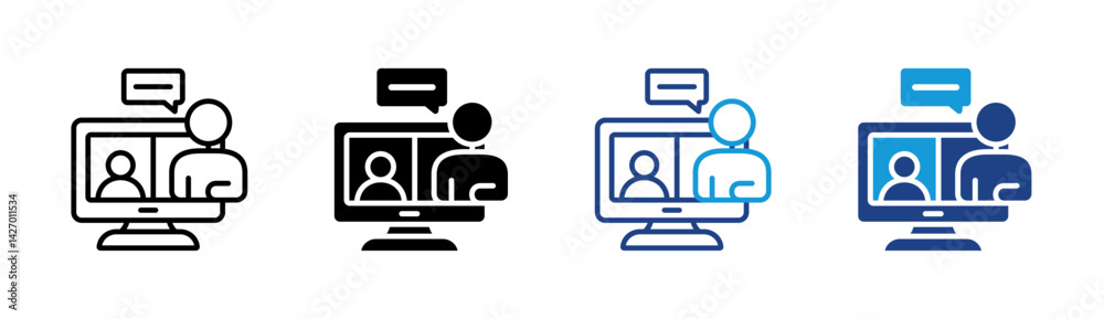 Online Meeting Icon Online Meeting Icon