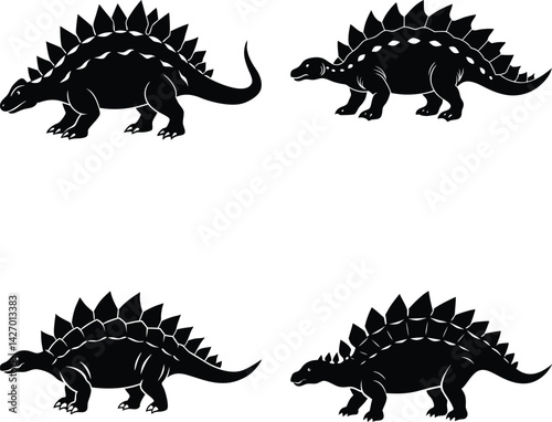 Ankylosaurus Silhouette vector