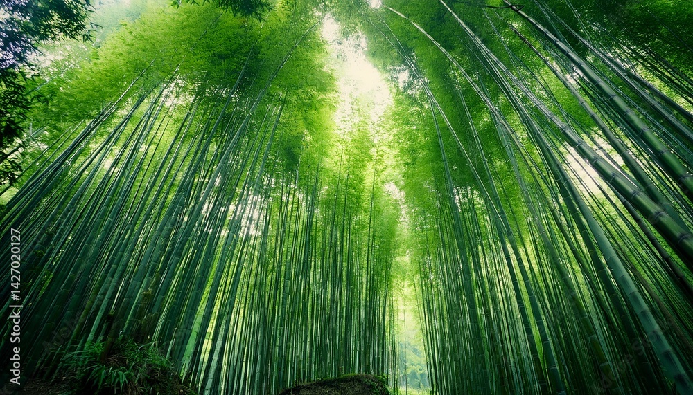 Fototapeta premium green bamboo forest