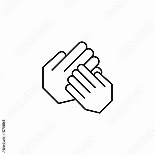 applauding hands icon sign vector