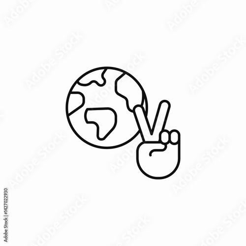 global peace icon sign vector