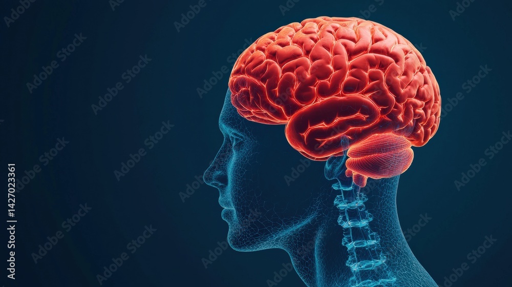 Fototapeta premium Ai in mri scan analysis enhancing brain imaging quality through advanced technology