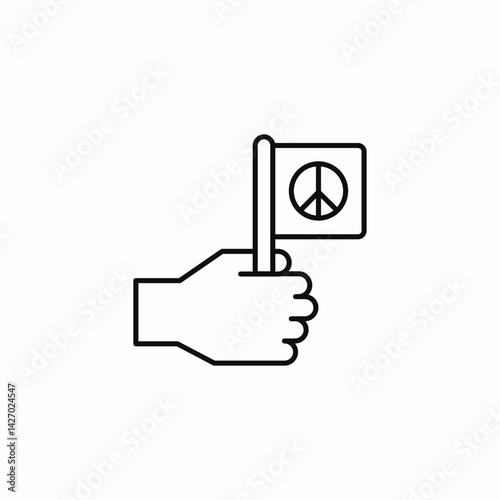 peace flag icon sign vector