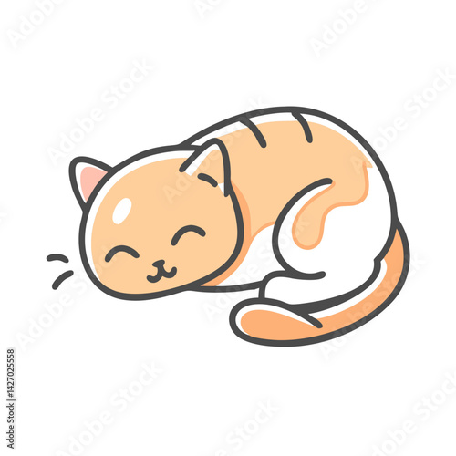 cat napping icon, cat napping vector illustration-simple illustration of cat napping, perfect for cat napping logos and icons