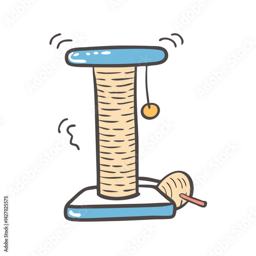 cat scratching post icon, cat scratching post vector illustration-simple illustration of cat scratching post, perfect for cat scratching post logos and icons