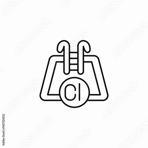 swimming pool icon sign vector