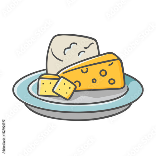 cheese platter icon, cheese platter vector illustration-simple illustration of cheese platter, perfect for cheese platter logos and icons