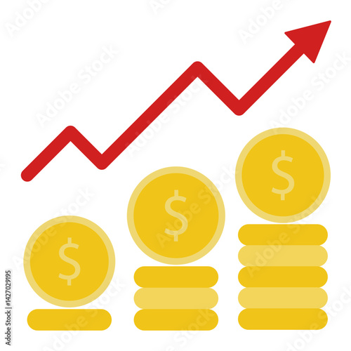 Increase in income icon