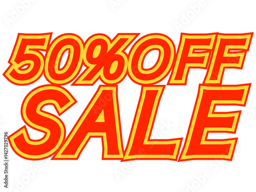 「50%OFFセール」文字