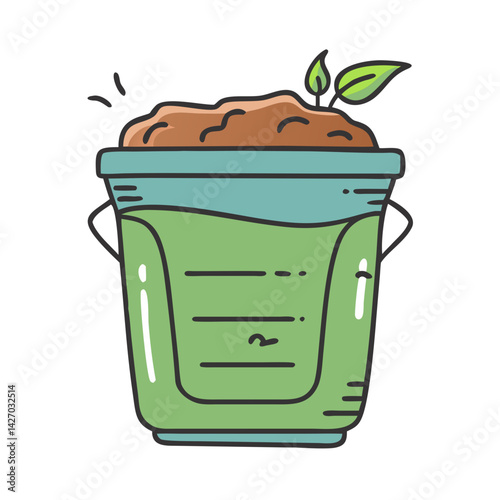 compost bin icon, compost bin vector illustration-simple illustration of compost bin, perfect for compost bin logos and icons