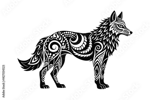 vector illustration of a wolf