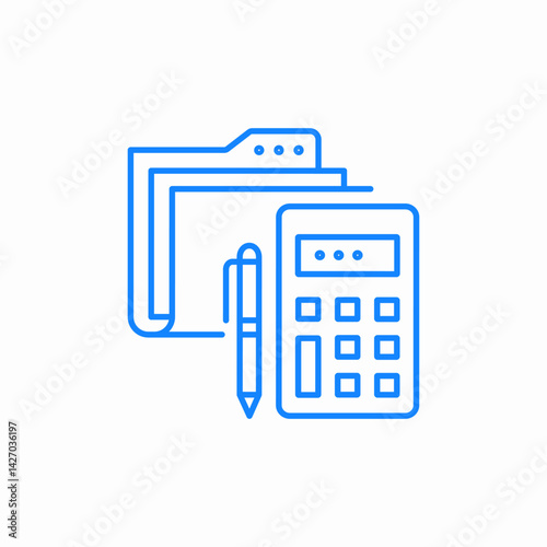 accounting tools icon sign vector