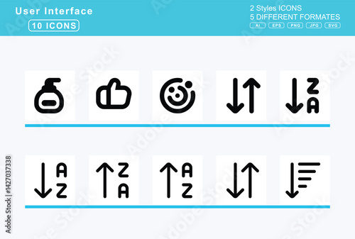 Set of 5 solid user interface icons,snowman, head, snowmobile, snowplow, soap