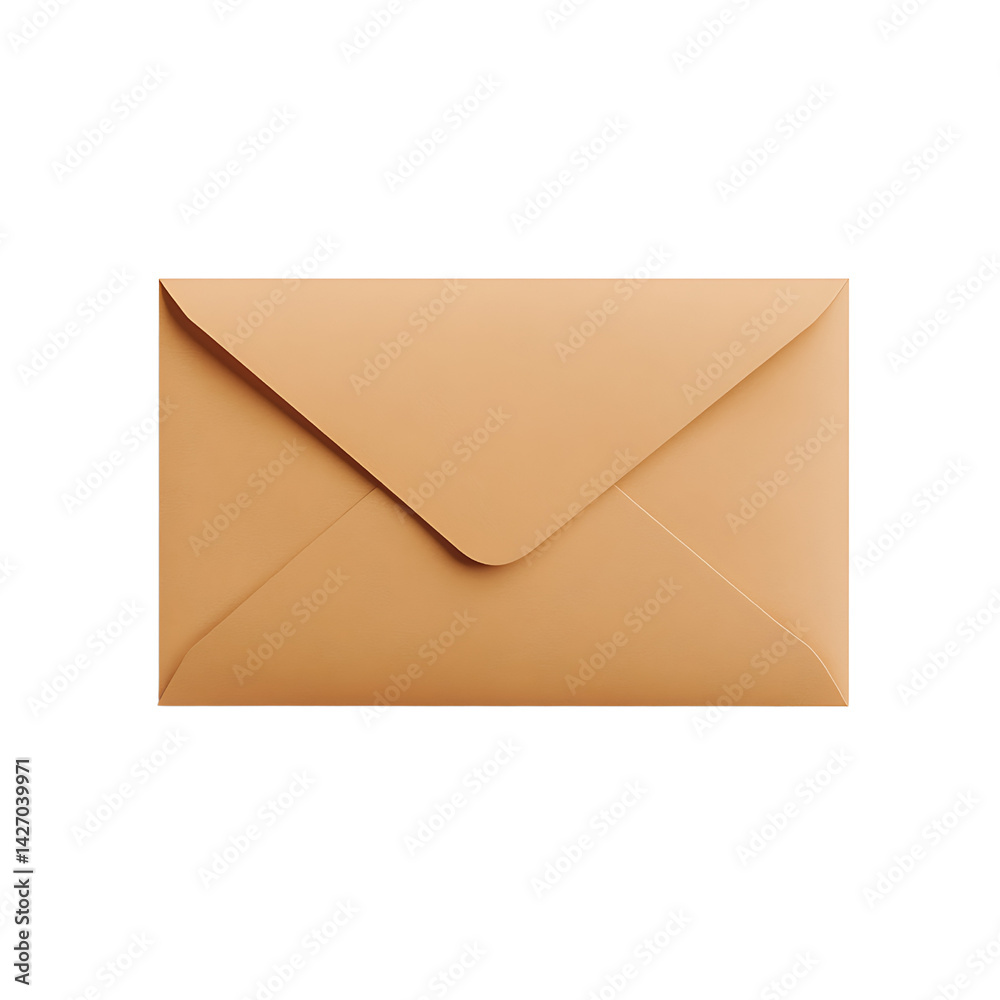 Elegant Brown Envelope on a Clean Background for Professional Correspondence Elegant Brown Envelope on a Clean Background for Professional Correspondence