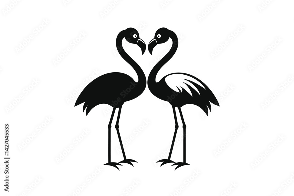 Fototapeta premium flamingo silhouette vector