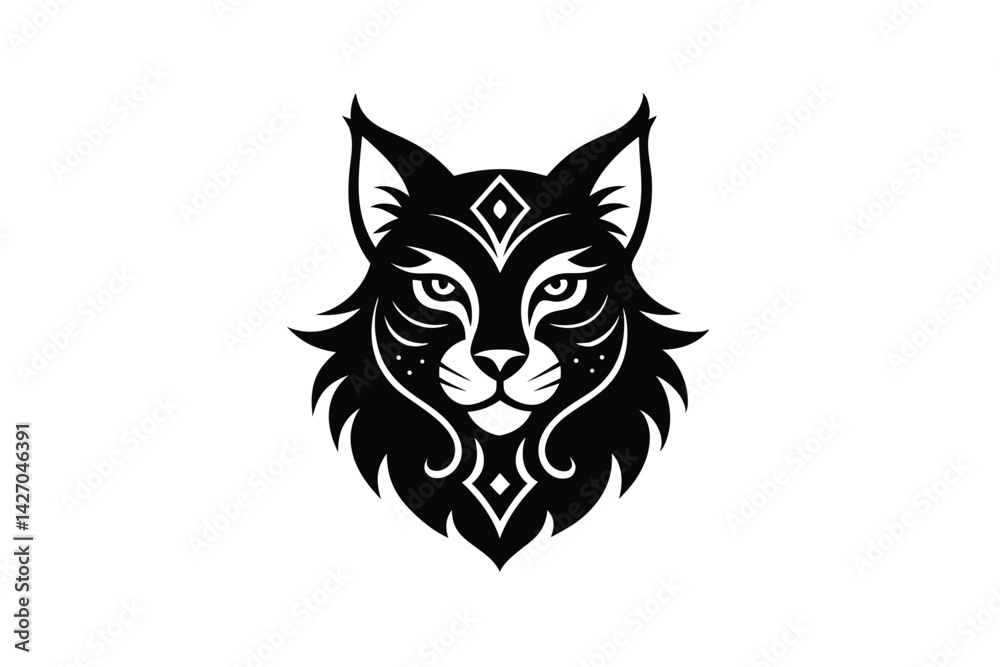Obraz premium Cat head tattoo
