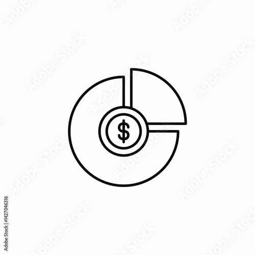 money chart icon sign vector