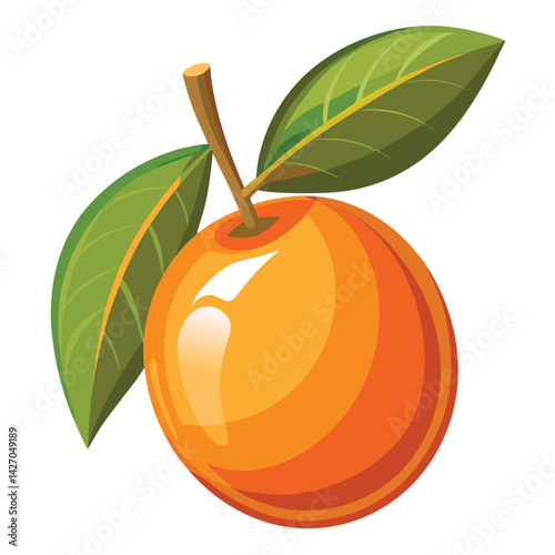 Juicy, colorful citrus fruit with leaves