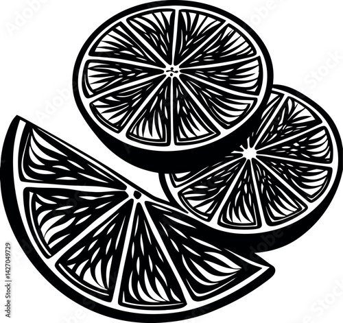 Stylized Organic Orange Slices