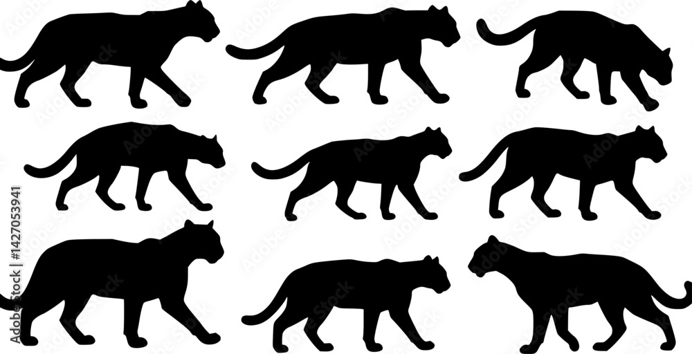 Obraz premium wildcats silhouettes