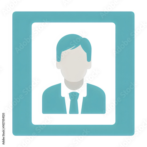 Avatar profile user icon on transparent background