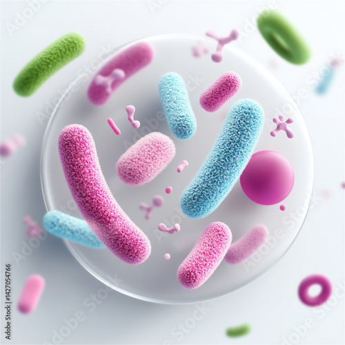Pathogenic bacteria and virus icons for medical, dermatology, and healthcare projects