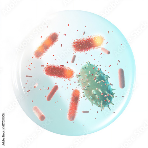 Pathogenic bacteria and virus icons for medical, dermatology, and healthcare projects
