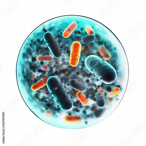 Pathogenic bacteria and virus icons for medical, dermatology, and healthcare projects