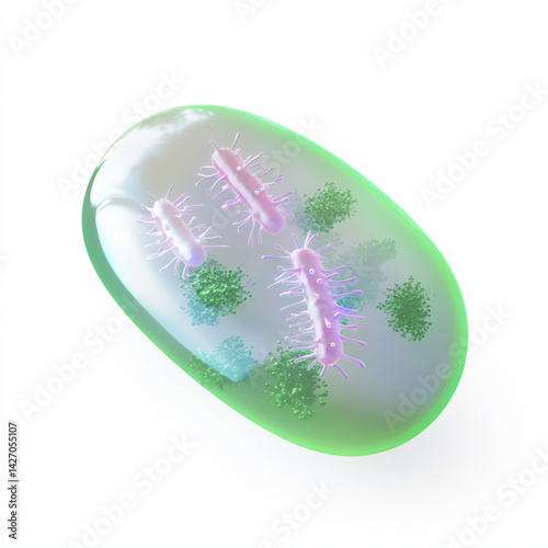 Pathogenic bacteria and virus icons for medical, dermatology, and healthcare projects