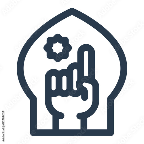 Tawhid Finger Gesture of Faith Icon