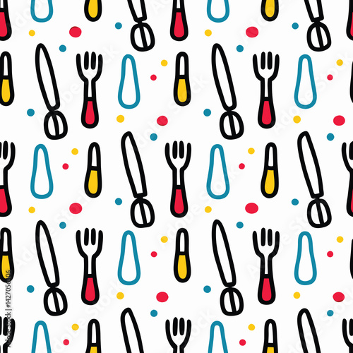 Abstract Cutlery Pattern