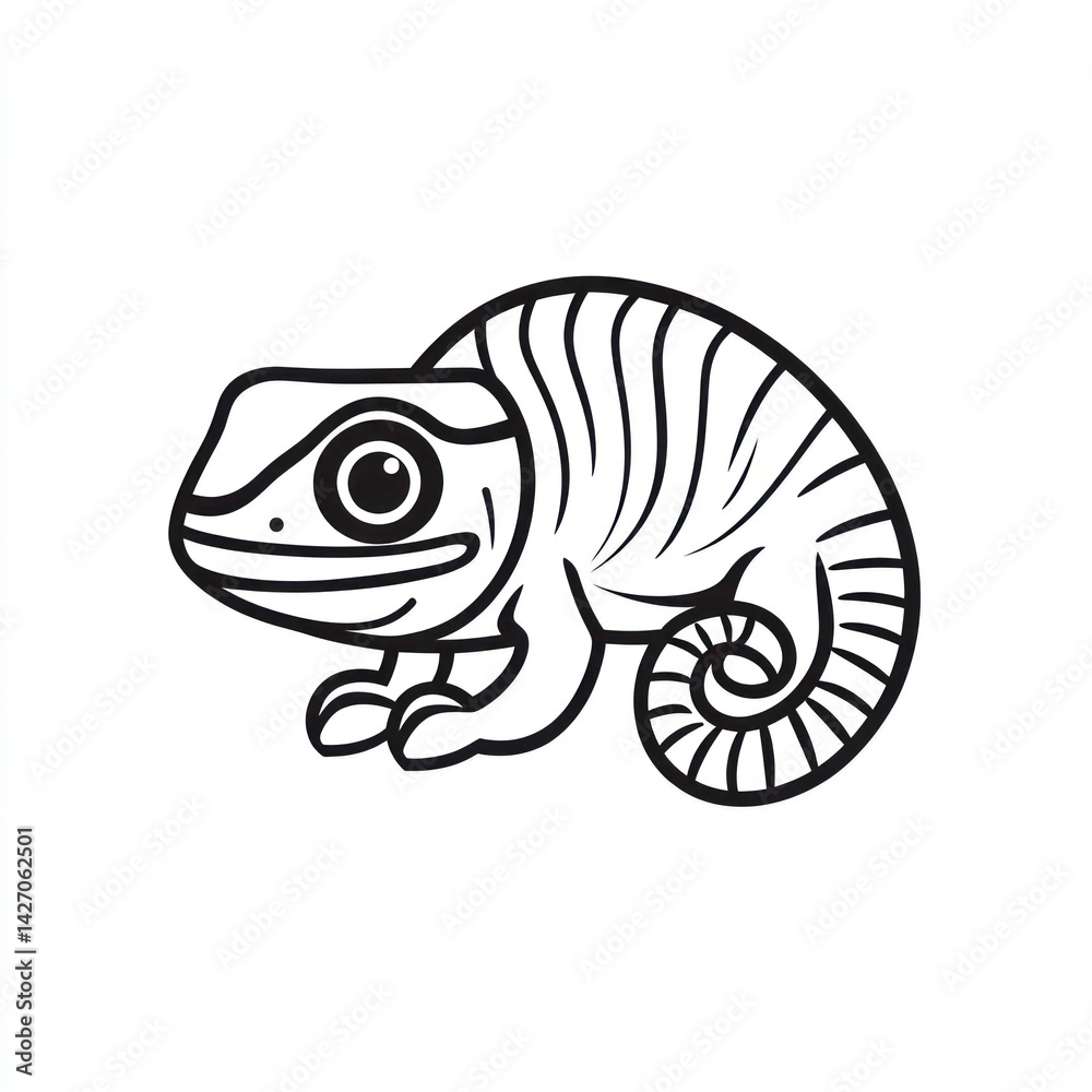 Chameleon Line Art Chameleon Line Art