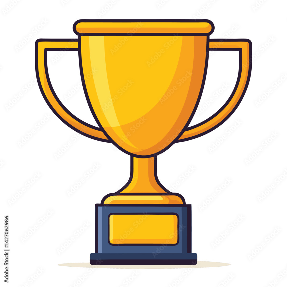 Gold trophy vector isolated on white background Gold trophy vector isolated on white background