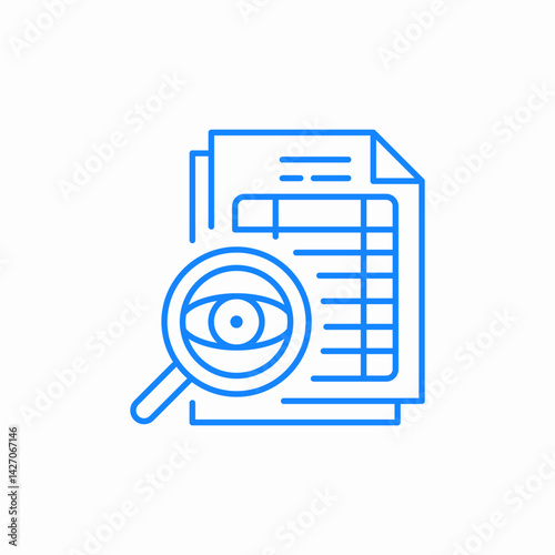 document search icon sign vector