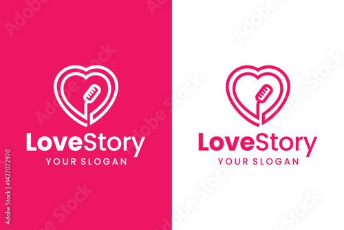 Love Story Voice Podcast Logo Design
